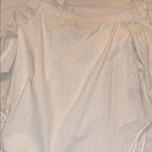 Off the shoulder white blouse